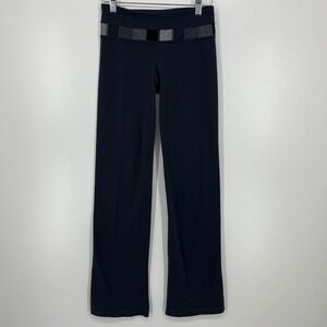 Lululemon Astro Pant Straight Leg Yoga Pants Black Grey Patchwork Waist 4‎ Tall